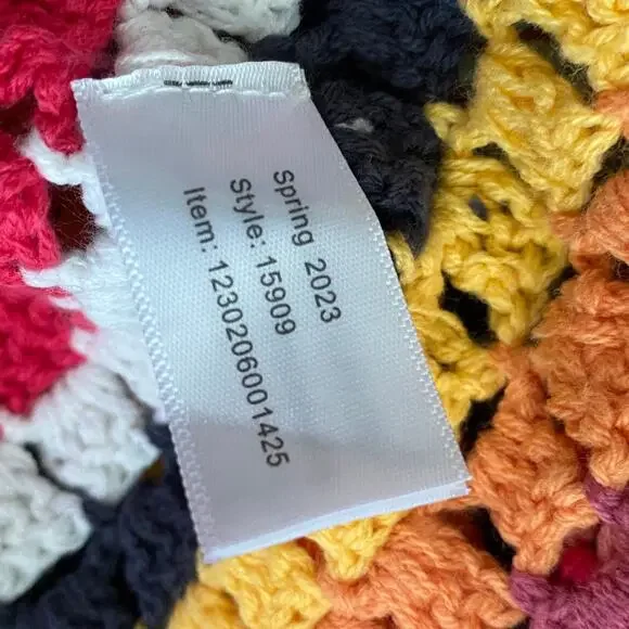 Marine Layer Fiona Crochet Dress in Multi Striped - Size XL - Picture 8 of 9